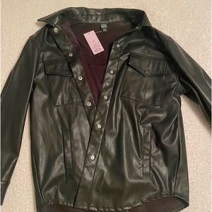 Wild Fable Faux Leather Shacket